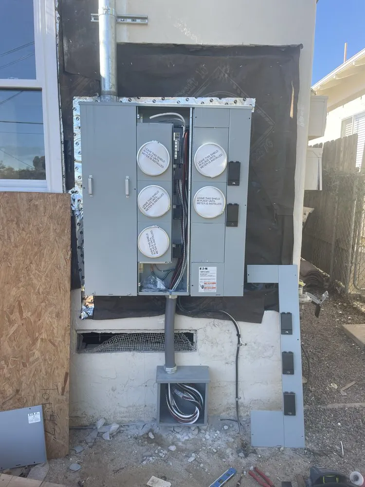 Meter bank on a new build